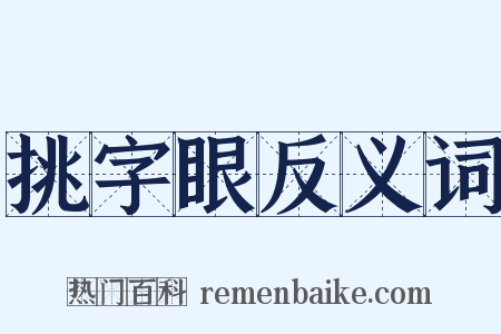 挑字眼反义词是什么意思的图片